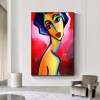 Over My Shoulder-Colorful abstract Portrait Oil Painting for Modern Decor