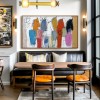 Parade of Colors — abstract Horse Oil Painting, Naive Art Textured Wall Art