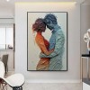 Passion and Serenity-Modern abstract Figure Painting for Bedrooms