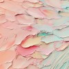 Pastel Dreams-Impasto Textured abstract Wall Art - Pastel Pink Teal Gradient, Calming Modern Decor for Bedroom