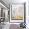 Petite-abstract Pastel Painting on Canvas for Modern Minimalist Decor