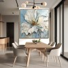 Quiet Petal Form – Hand-Painted Floral Wall Art with Rich Texture for Modern Home Decor