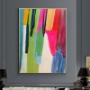 Rainbow Stripes-Vibrant Colorful abstract Oil Painting - Modern Wall Art for Living Room Home Decor