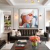 Reflected Silence – abstract Portrait Oil Painting, Modern Figurative Canvas Art for Contemporary Interiors