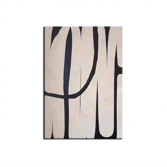Rollercoaster-Minimalist Black & White abstract Wall Art - Geometric Line Modern Decor