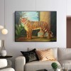 Selma the Tiger-Vintage Tiger Oil Painting - Exotic Animal Art Wall Decor for Home & Office