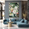 Silent Bloom Garden – Textured Floral Oil Painting Hand Painted Canvas Wall Art