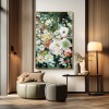 Silent Bloom Garden – Textured Floral Oil Painting Hand Painted Canvas Wall Art