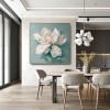 Soft Bloom Study – Hand-Painted Floral Wall Art with Textured Oil Brushwork for Modern Home Decor