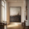 Soft Divide – Wabi-Sabi Textured abstract Wall Art with Gentle Horizon