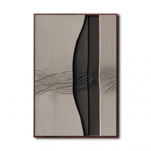 Split Texture abstract Panel: Black Grey abstract Modern Art for Stylish Living Spaces