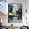 Starlit Expanse-Hand-Painted Vertical abstract Oil Painting on Canvas for Modern Interiors