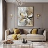 Textured Floral Oil Painting – Elegant 3D Flower Wall Art for Modern Interiors