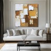 Textured abstract Oil Painting with Brown, White & Neutral Tones - Modern Wall Art, Stylish Decor for Contemporary Interiors