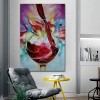 The Holy Wine-abstract Colorful Red Wine Glass Oil Painting - Vibrant Wall Art for Kitchen & Dining Room Decor