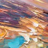 The Sea of Romance-abstract Sunset Seascape Oil Painting, Vibrant Coastal Art for Home Decoration