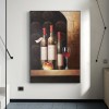 The Wine Cellar-Vintage Wine Still Life Oil Painting - Elegant Kitchen & Dining Room Wall Decor