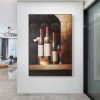 The Wine Cellar-Vintage Wine Still Life Oil Painting - Elegant Kitchen & Dining Room Wall Decor