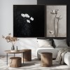 Timeless Elegance-Textured Minimalist Flower Painting for Modern Decor