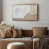 Tranquil Forms - Modern Minimalist abstract Wall Art , Neutral Tones Textured Geometric Shapes Decor for Home