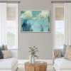 Turquoise Aquarelle – Horizontal abstract Canvas