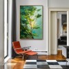 Verdant Canopy – abstract tree Painting, Textured Green Canvas Wall Art