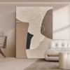 Wabi-Sabi Inspired Textured Wall Art - Neutral Geometric Shapes, Earth-Toned Minimalist Decor
