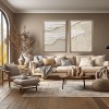 Wabi-Sabi Layers: Beige Serenity-Textured abstract Diptych Wall Art: Neutral Beige & Gray Framed Canvas Paintings for Modern Minimalist Home Decor