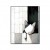 Wallflower Nap - Minimalist Cat Wall Art Black and White Cat in abstract Tiled Space