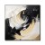 Whirlwind Elegance-Black Gold White abstract Swirl Wall Art - Framed 3D Textured Minimalist Decor