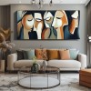 Whispered Conversations-Contemporary Wall Art for Modern Spaces | abstract Facial abstraction