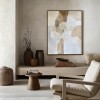 Whispers of Earth - Modern Textured abstract Oil Painting for Neutral Interiors