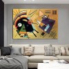 abstract Geometric Oil Painting: Colorful Shapes for Wall Decor