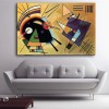abstract Geometric Oil Painting: Colorful Shapes for Wall Decor